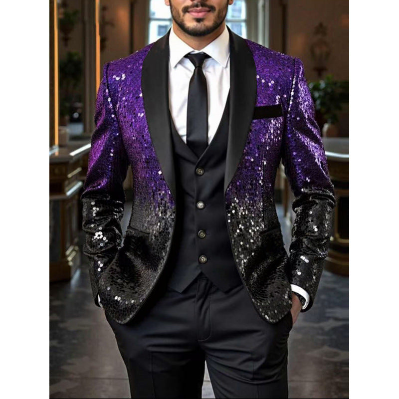 Herren glitzernder Paillettenblazer Echoarchiv