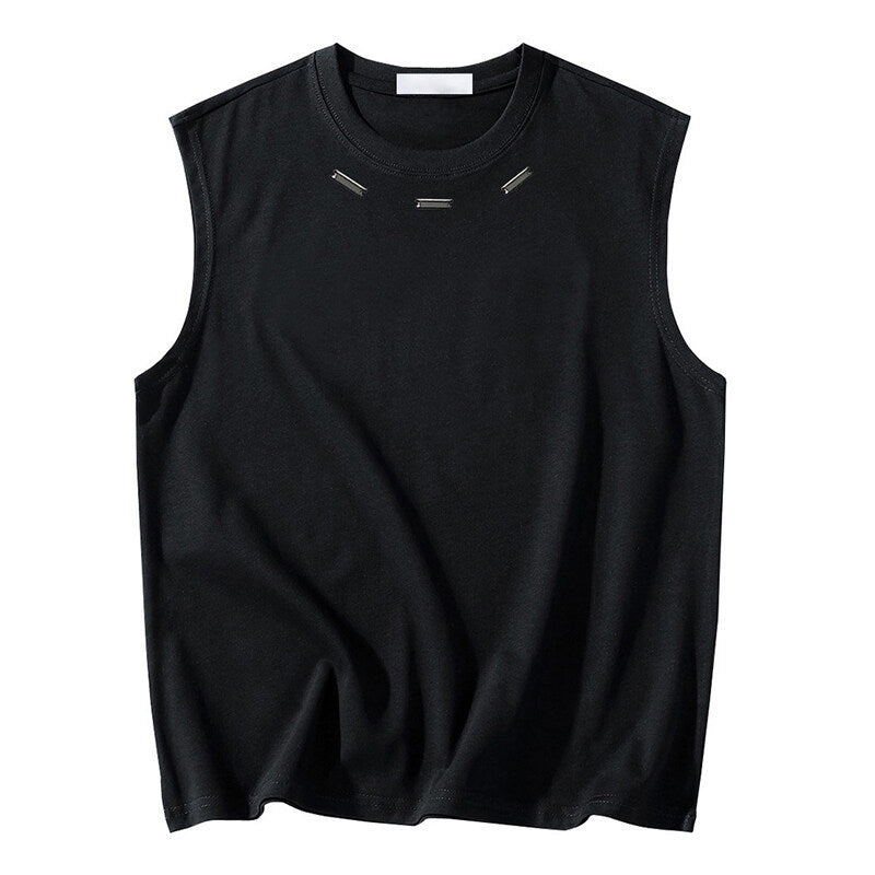 Herren ärmelloses T-Shirt mit stylischem Nähdetail Echoarchiv