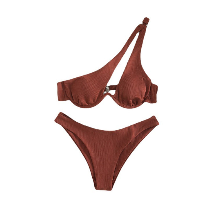 Damen Triangel-Bikini mit asymmetrischem Schnitt und gepolstertem Oberteil Echo Archiv