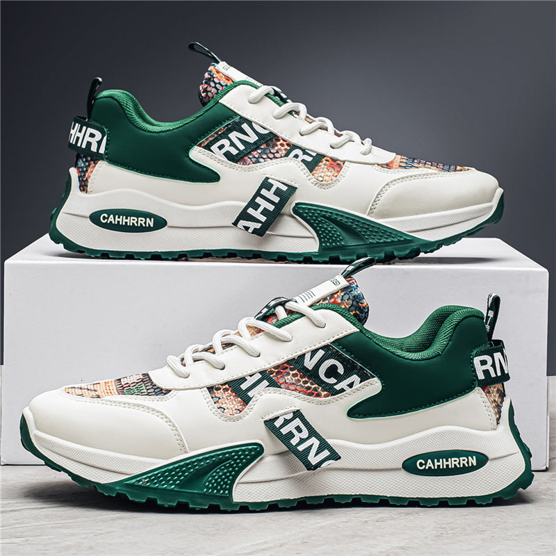 Unisex Plateau-Chunky-Sneaker mit Reptilprägung, gepolstertem Schaft und stoßdämpfender EVA-Zwischensohle – Norré