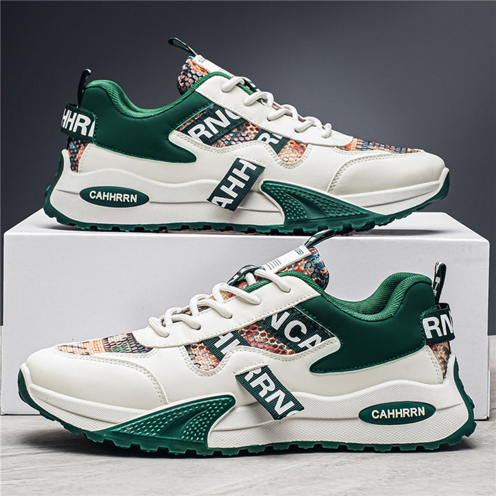 Unisex Plateau-Chunky-Sneaker mit Reptilprägung, gepolstertem Schaft und stoßdämpfender EVA-Zwischensohle – Norré