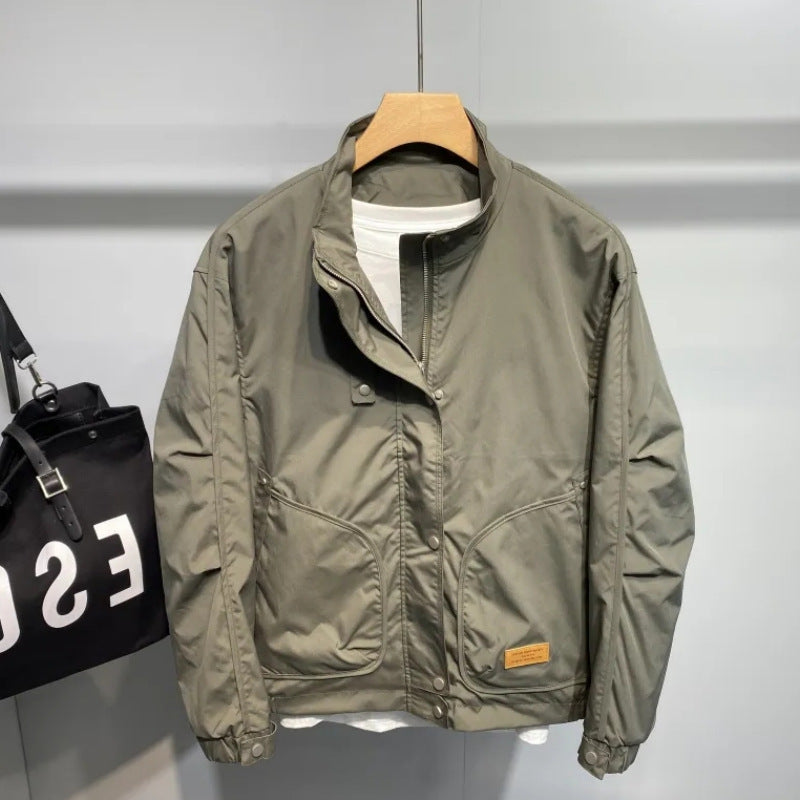 Herren strapazierfähige Übergangsjacke mit praktischem Taschenlayout und verstellbarem Kragen Echoarchiv