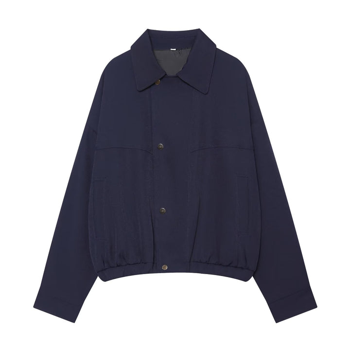 Damen Kurzgeschnittene Utility Blousonjacke mit Tunnelzugbund und aufgesetzten Eingrifftaschen Echo Archiv