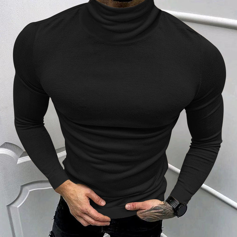 Herren eleganter Rollkragenpullover aus hochwertigem Baumwollmix Echoarchiv