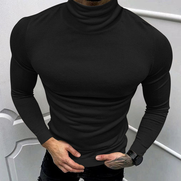 Herren eleganter Rollkragenpullover aus hochwertigem Baumwollmix Echoarchiv