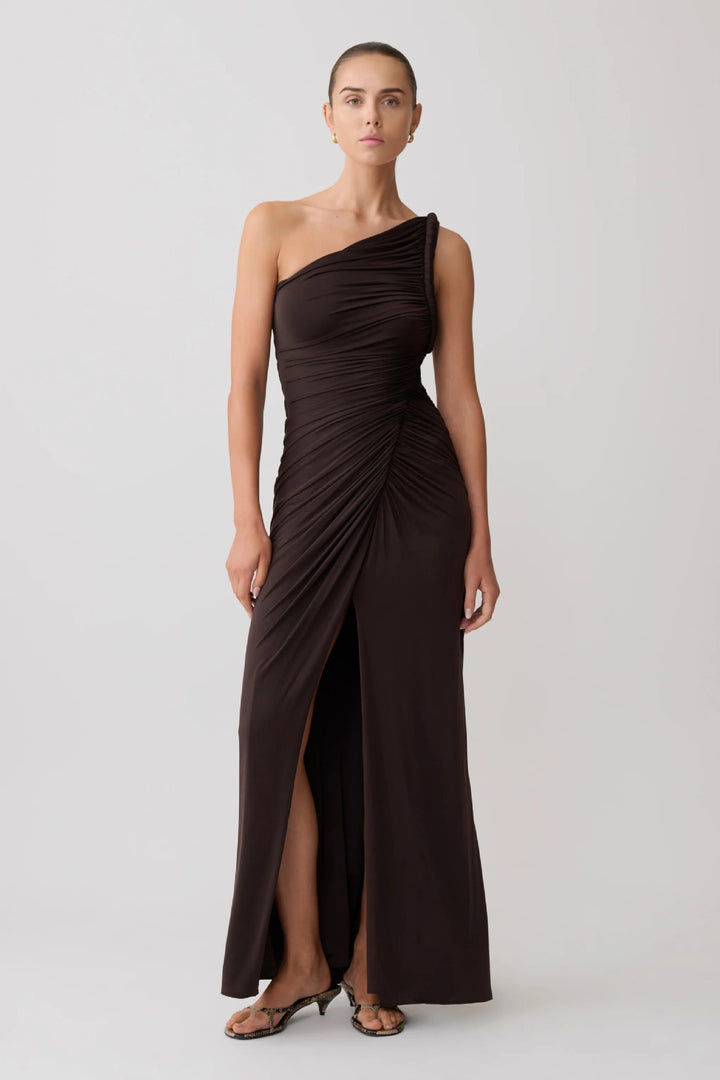 Damen Elegantes Wickelkleid mit asymmetrischem Schnitt Echo Archiv