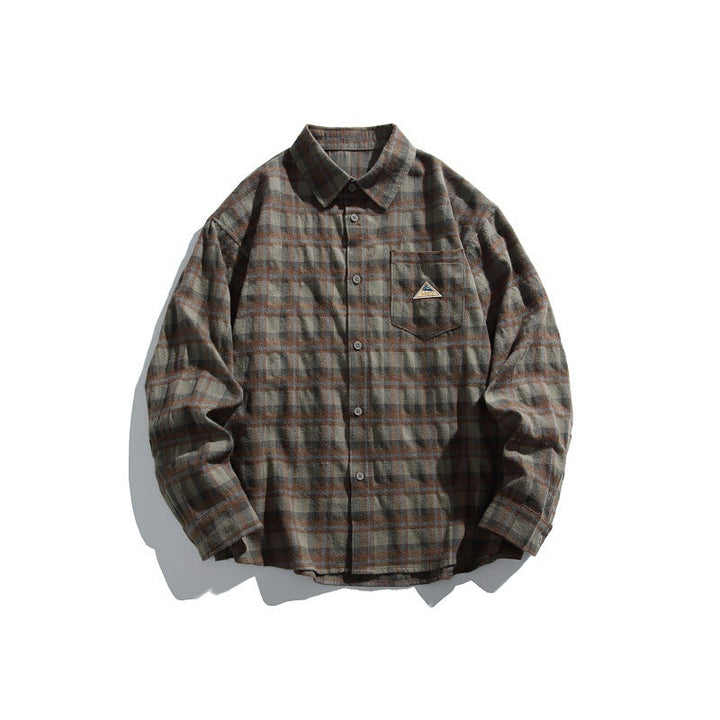 Herren Karierte Flanell-Hemdjacke im Overshirt-Look mit Brusttasche Echoarchiv
