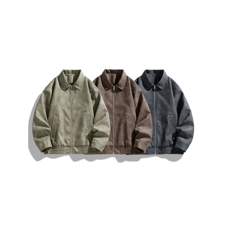 Herren Lässige Kunstlederjacke Echo Archiv