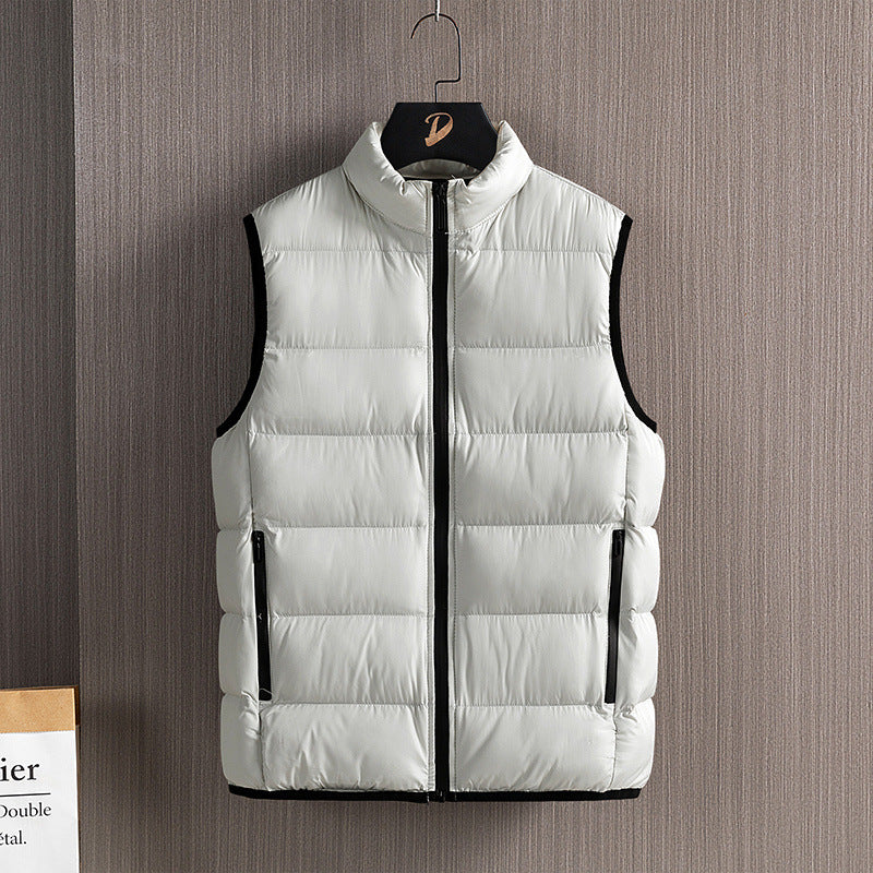 Herren Slim-Fit ultraleichte Stepp-Thermoweste mit hochschließendem Kragen und wasserabweisenden Reißverschlüssen Echoarchiv