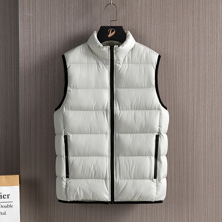 Herren Slim-Fit ultraleichte Stepp-Thermoweste mit hochschließendem Kragen und wasserabweisenden Reißverschlüssen Echoarchiv