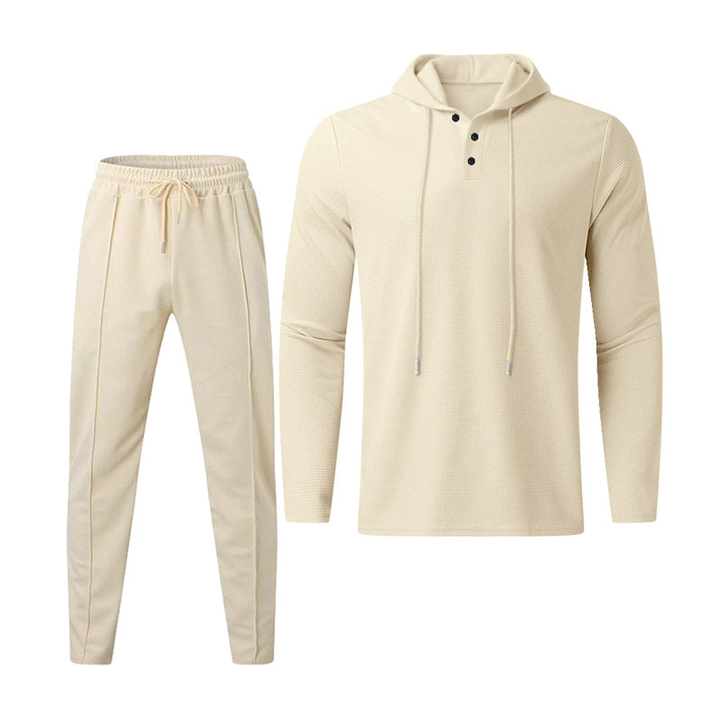 Herren sportives Hoodie und Jogginghose Set im strukturierten Design Echoarchiv