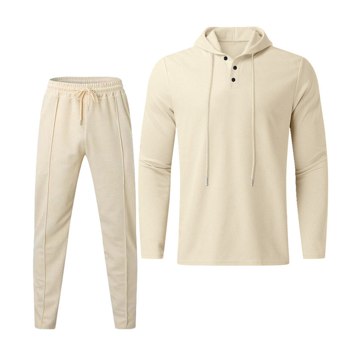 Herren sportives Hoodie und Jogginghose Set im strukturierten Design Echoarchiv