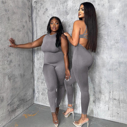 Damen Sportlicher Langoverall mit innovativem Cut-Out Echo Archiv