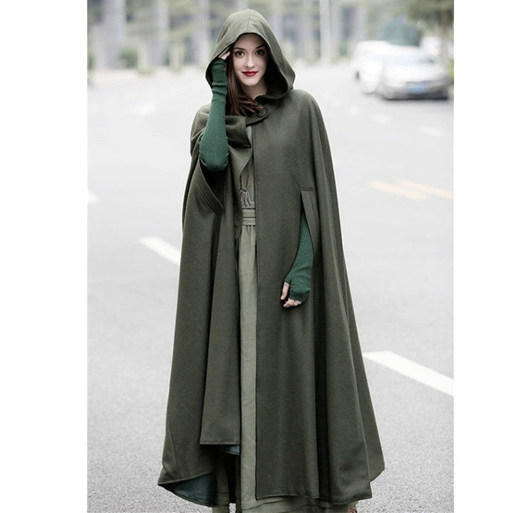 Damen elegante Kapuzenumhang mit verstellbarem Verschluss – Montévia