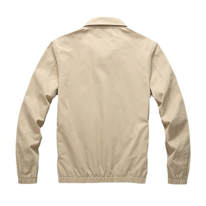 Herren Leichte Harrington-Jacke mit Reißverschluss, Stehkragen und elastischen Bündchen Echoarchiv