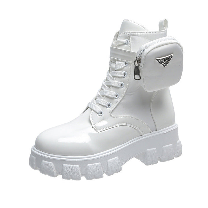 Damen Chunky Boots mit praktischem Seitentaschen-Design Echoarchiv