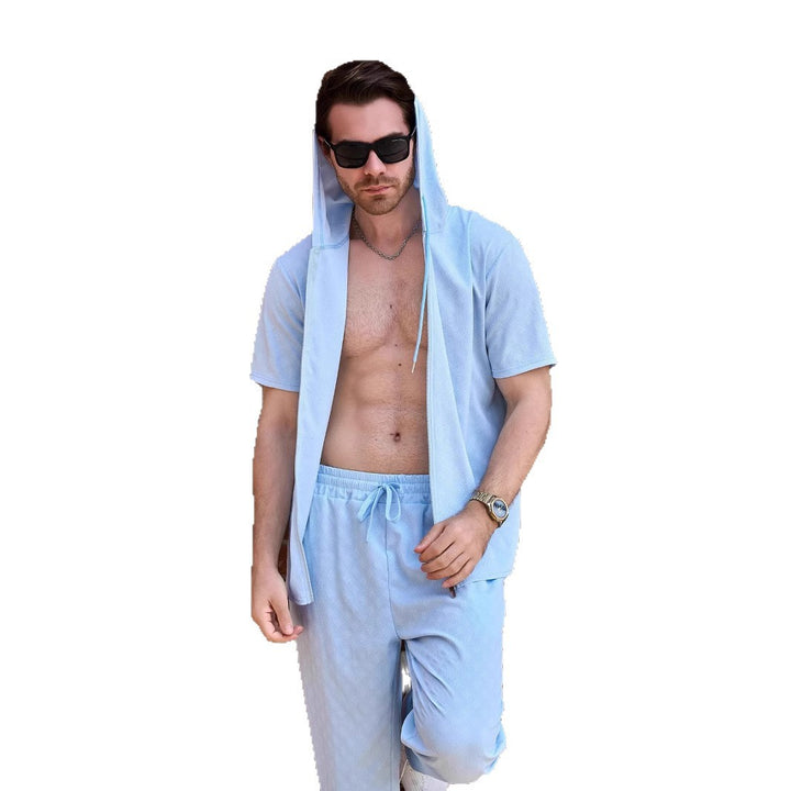 Herren lässiges Kapuzenoberteil und Jogginghose Set Echoarchiv