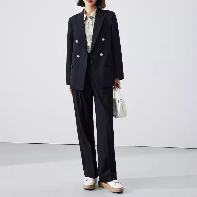 Damen Doppelreiher Blazer mit glänzenden Knöpfen Echoarchiv