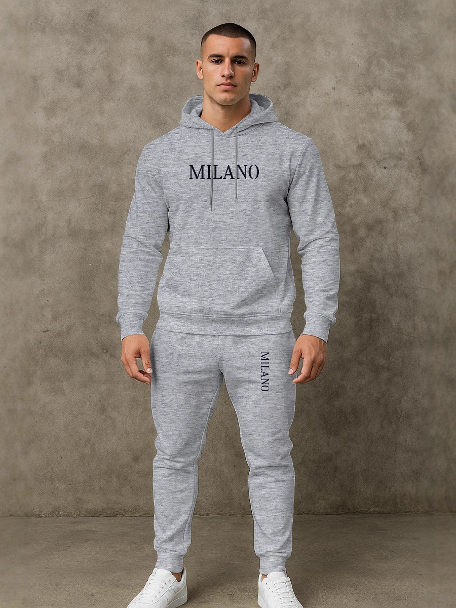 Herren modischer Hoodie und Jogginghose Set Echoarchiv