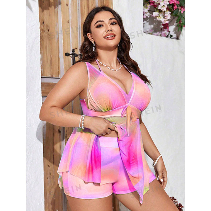 Damen Bikiniset mit fließendem Überwurf und verstellbaren Trägern Echo Archiv