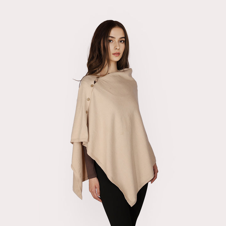 Damen Oversize-Orientalischer Jacquard-Überwurf mit Paisley‑Medaillon und Zierstich – Avérine