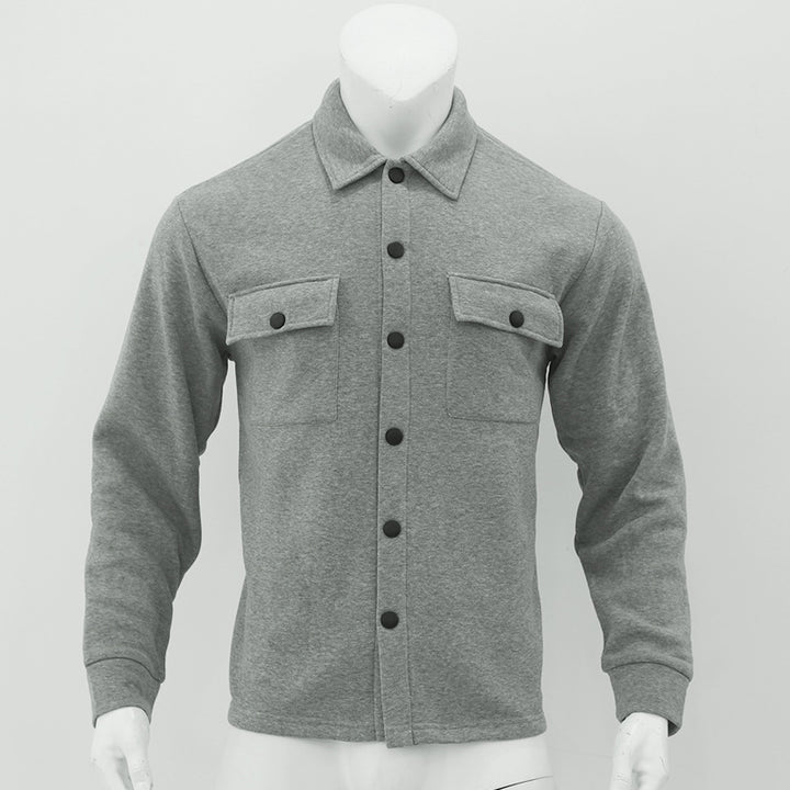 Herren lässige Hemdjacke mit praktischen Brusttaschen und strukturiertem Design Echoarchiv