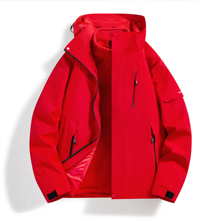 Damen wasserdichte Outdoorjacke mit verstellbarem Kapuzen Echo Archive