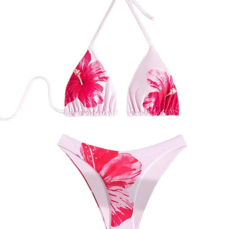 Damen Triangel-Bikini mit floralen Akzenten und zartem Rüschendesign Echo Archiv