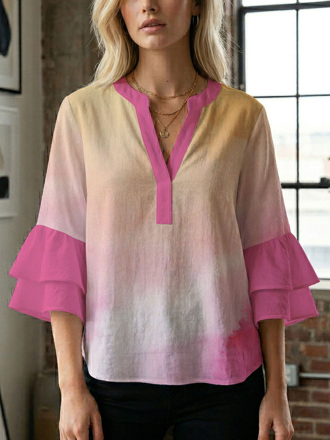 Damen Bluse mit wunderschönen floralem Design Echo Archiv