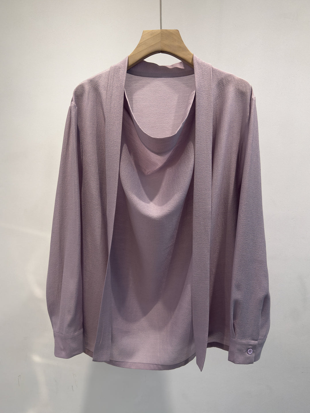 Damen Eleganter Drapierter Vordercardigan Echoarchiv