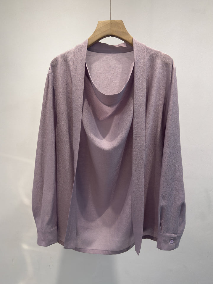 Damen Eleganter Drapierter Vordercardigan Echoarchiv