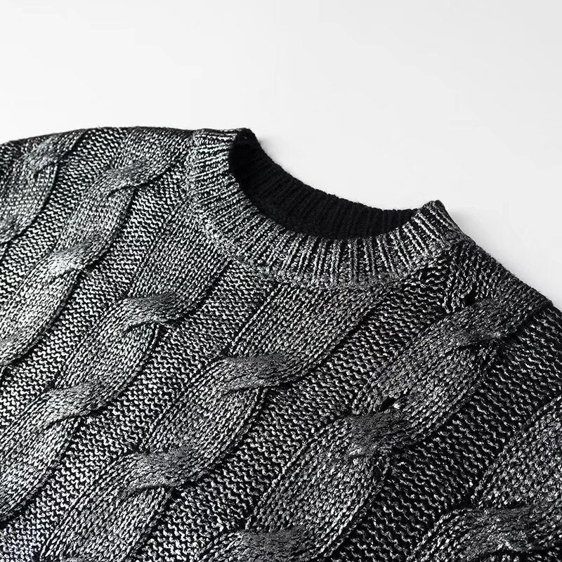 Damen Oversize-Zopfstrickpullover mit Rundhals Echo Archiv