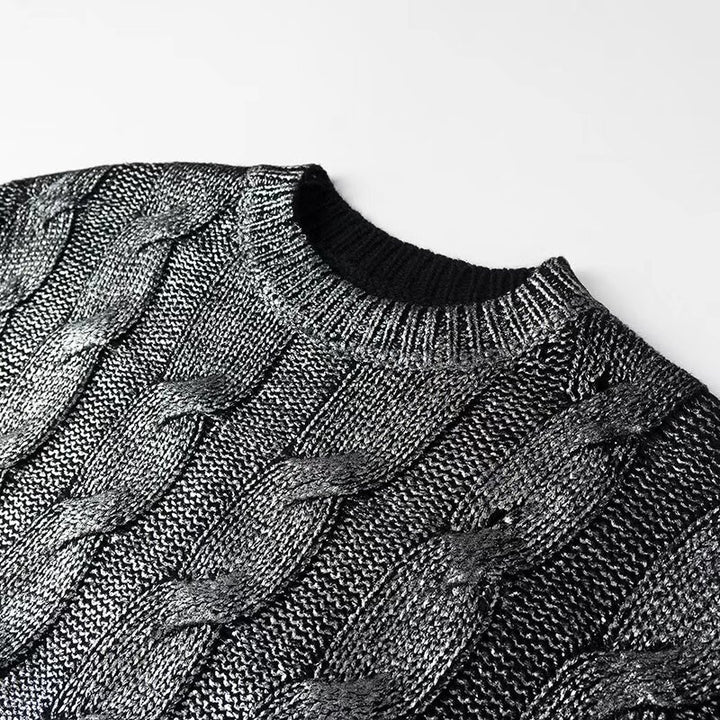 Damen Oversize-Zopfstrickpullover mit Rundhals Echo Archiv