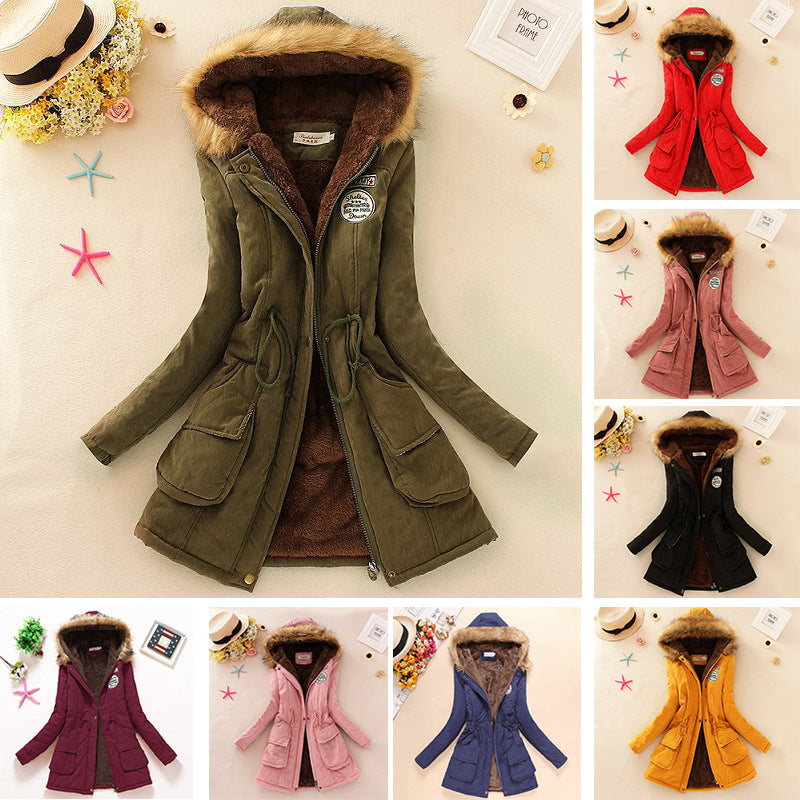 Damen nan gefütterter Parka mit Kunstfellkapuze und Teddyfutter Echo Archiv