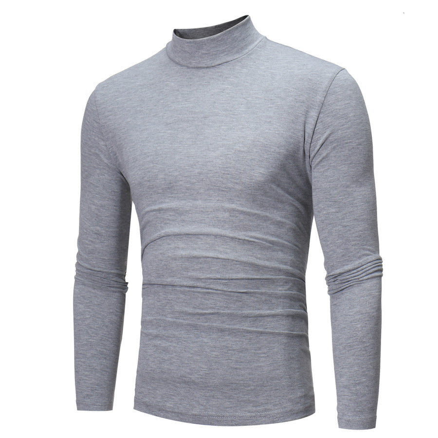 Herren elegantes Rollkragen-T-Shirt aus weichem Jersey Echoarchiv