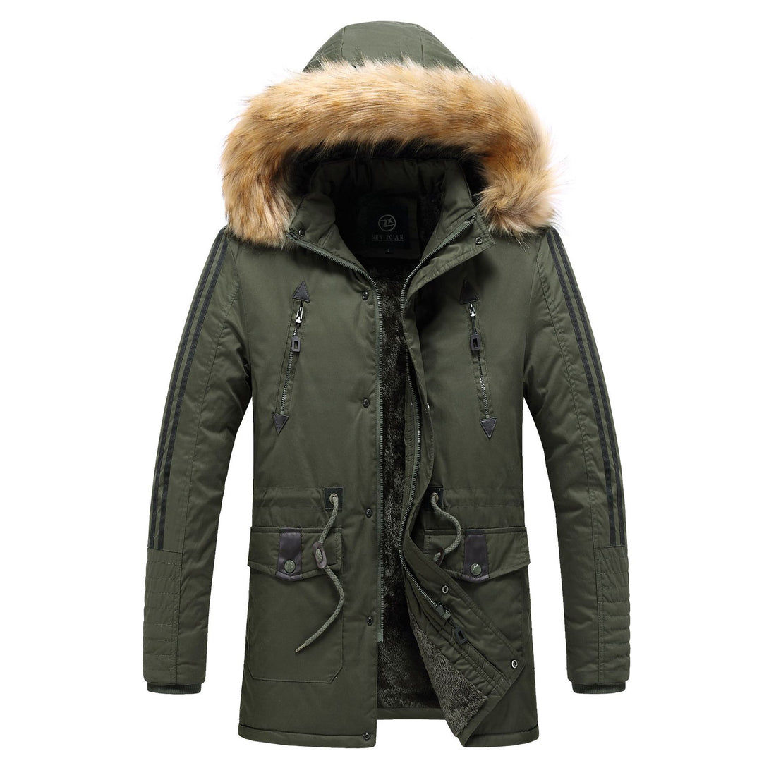 Herren Winterparka mit abnehmbarem Kunstfellkragen – Montevé