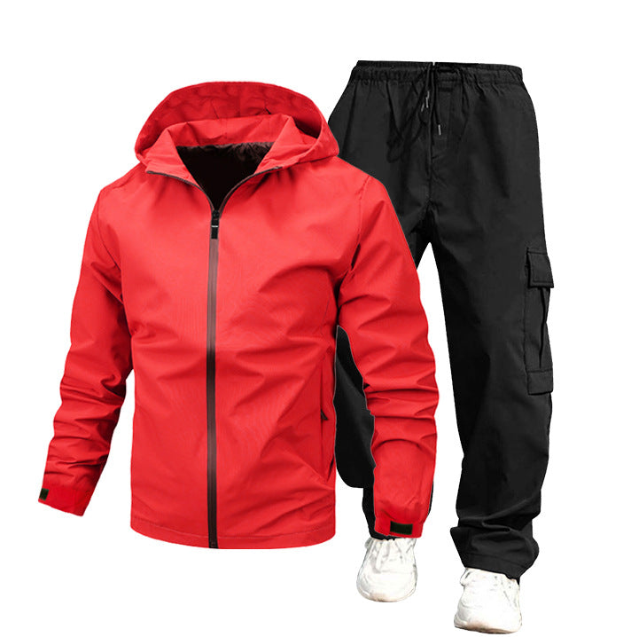 Herren Wetterfeste Outdoor-Jacke und Cargo-Hose Echo Archiv