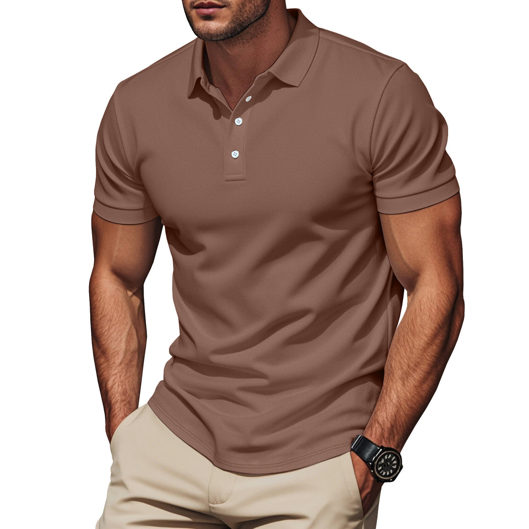 Herren nan Pima-Baumwoll-Polo mit Kentkragen, schmaler Silhouette und verstärkter Knopfleiste Echo Archiv