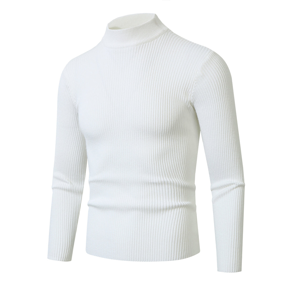 Herren Rollkragenpullover aus feinem Rippstrickmaterial Echoarchiv