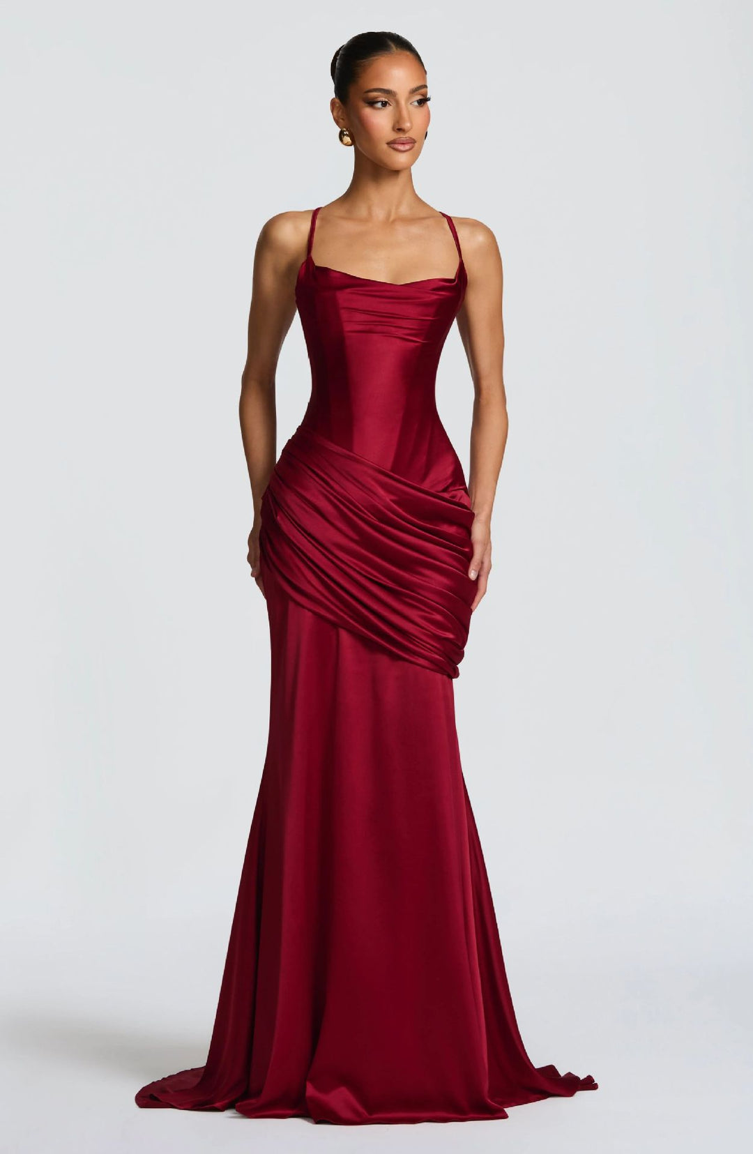 Damen elegantes Abendkleid mit raffinierten Drappierungen Echo Archiv
