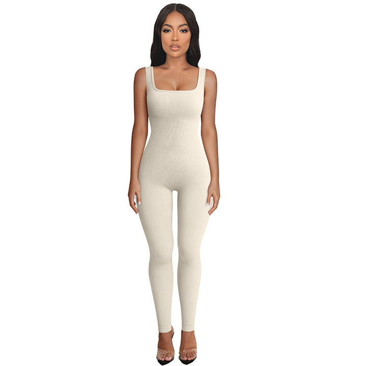 Damen Figurbetonter Jumpsuit mit Rippenstruktur Echo Archiv