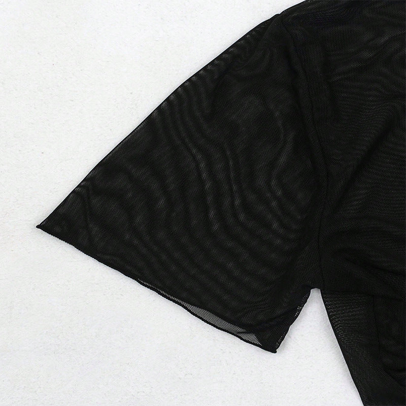 Damen Modisches Cropped-Top mit Knotendetail Echo Archiv