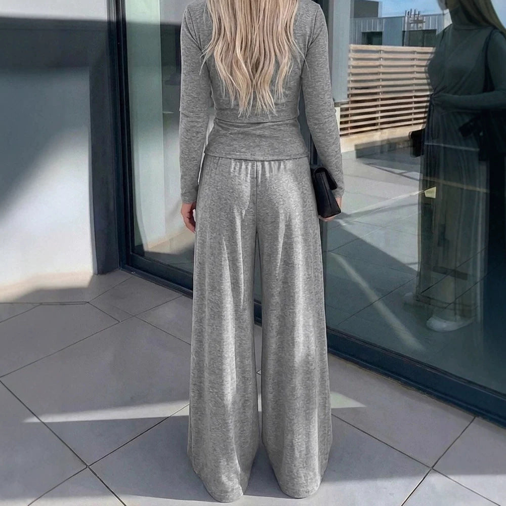 Damen Elegantes Wickeloberteil mit weitem Hosen Echo Archiv