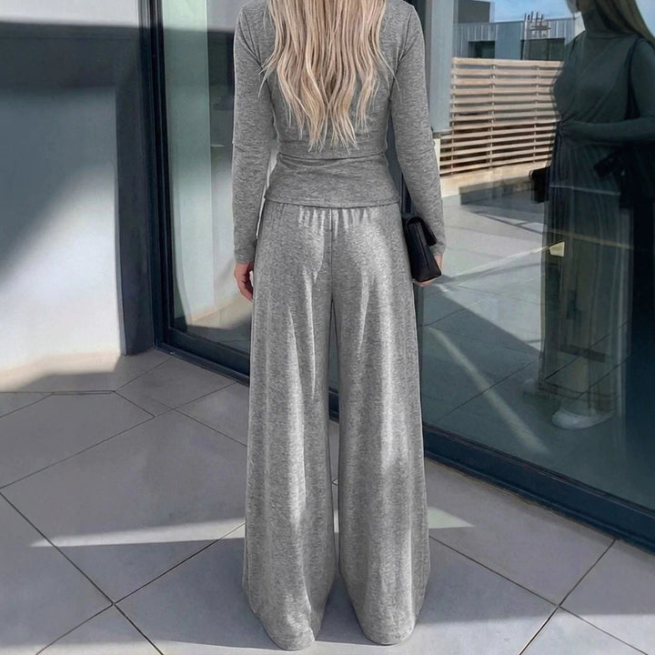 Damen Elegantes Wickeloberteil mit weitem Hosen Echo Archiv