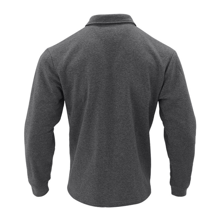Herren Fleece-Hemdjacke mit zwei Brusttaschen und modischem Stehkragen Echoarchiv