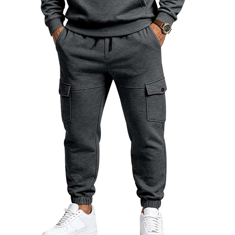 Herren Cargo-Jogginghose mit aufgesetzten Klappentaschen und elastischem Bündchen Echoarchiv