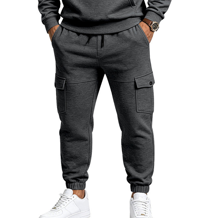 Herren Cargo-Jogginghose mit aufgesetzten Klappentaschen und elastischem Bündchen Echoarchiv