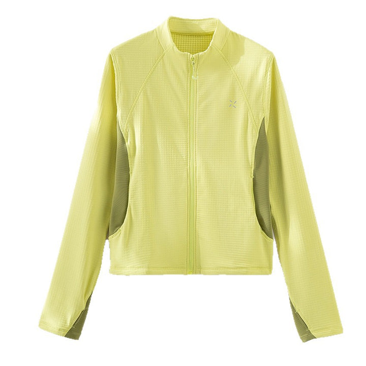 Damen Atmungsaktive Sportjacke mit Stehkragen, Raglanärmeln und Stretch-Einsätzen Echoarchiv