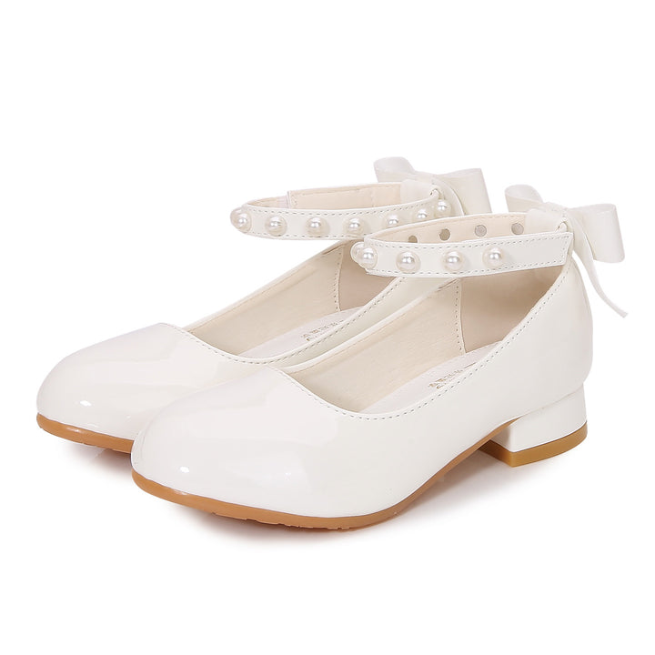 Mädchen Ballerinas mit Perlen- und Schleifenverzierung Echo Archiv