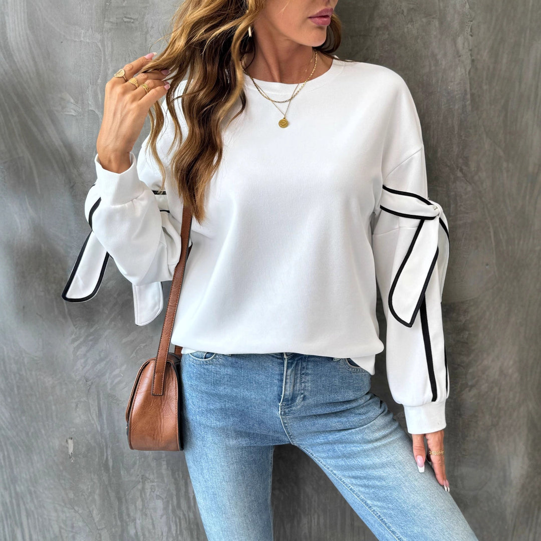 Damen Modischer Sweatshirt mit Schleifendetails Echo Archiv